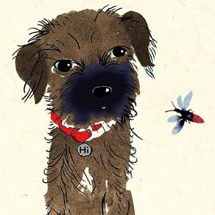 Peek The Puppy Greeting Card
