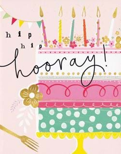 Hooray Cake Birthday Card