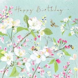 Apple Blossom Birthday Card
