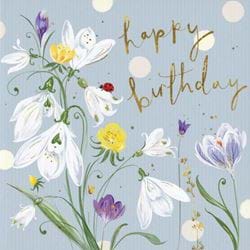 Spring Snowdrops Birthday Card