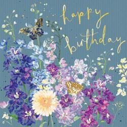 Floral Butterfly Birthday Card