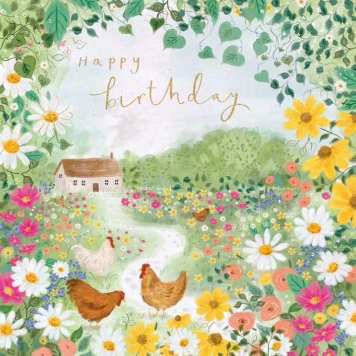 Cottage Birthday Card
