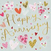 Love Hearts Anniversary Card