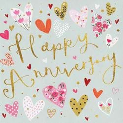Love Hearts Anniversary Card