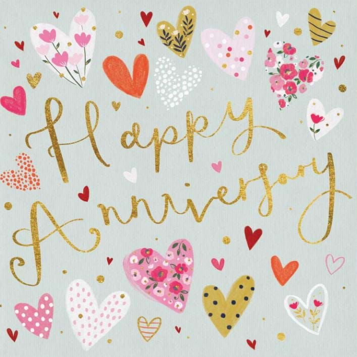 Love Hearts Anniversary Card