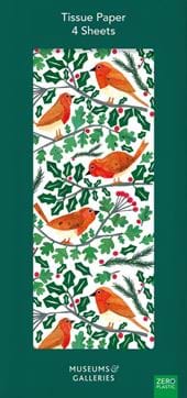Robins & Holly Christmas Tissue Paper