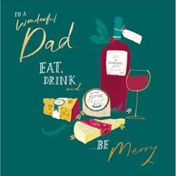 Wine and Cheese Dad Christmas Card