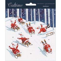 Snowmen Sledging Advent Card