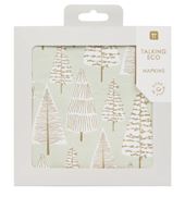 Gold Christmas Tree Napkins - 20 Pack