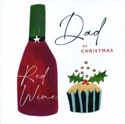 Red Wine Dad Christmas Card