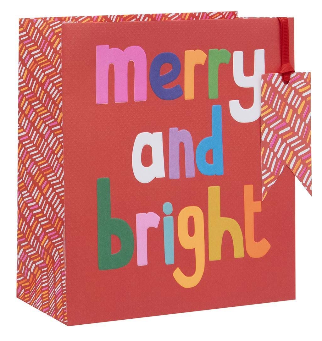 Merry and Bright Medium Christmas Gift Bag