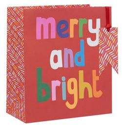 Merry and Bright Medium Christmas Gift Bag