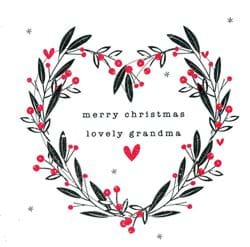 Wreath Grandma Christmas Card