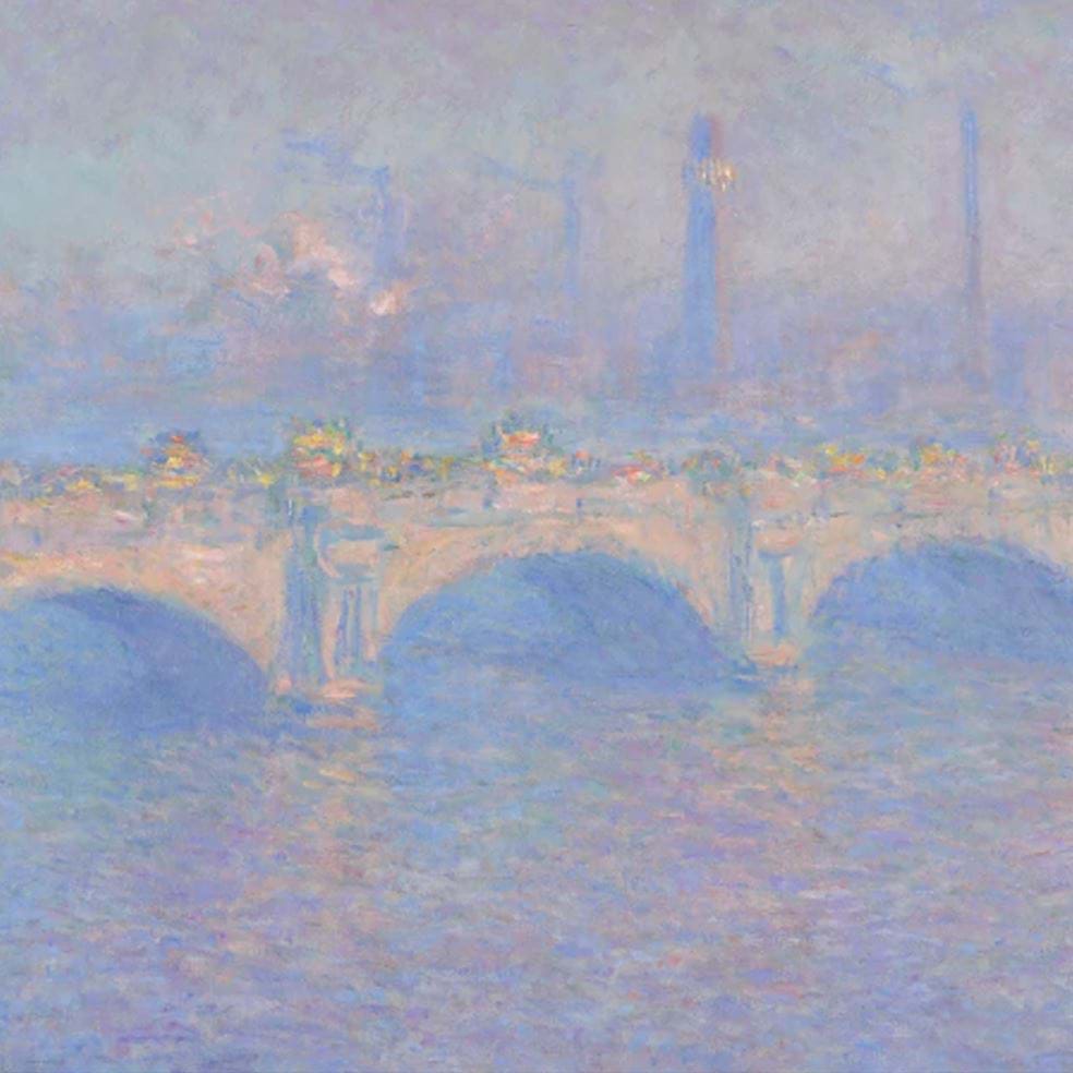 Claude Monet, Houses of Parliament and Waterloo Bridge - Pack of 6 Cards