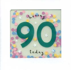 Confetti 90th Birthday Card