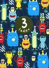 Monsters 3rd Birthday Card