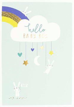 Cloud New Baby Boy Card