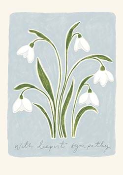 Snowdrops Sympathy Card