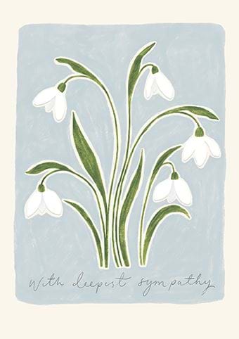 Snowdrops Sympathy Card