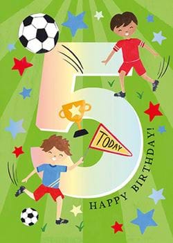 Football 5th Birthday Card