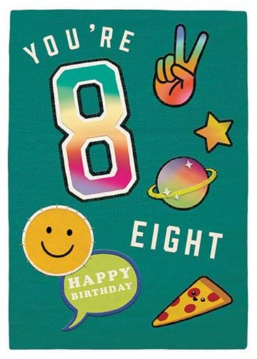 Pizza 8th Birthday Card