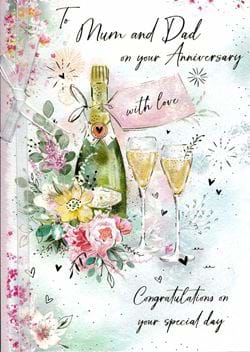 With Love Mum and Dad Anniversary Card