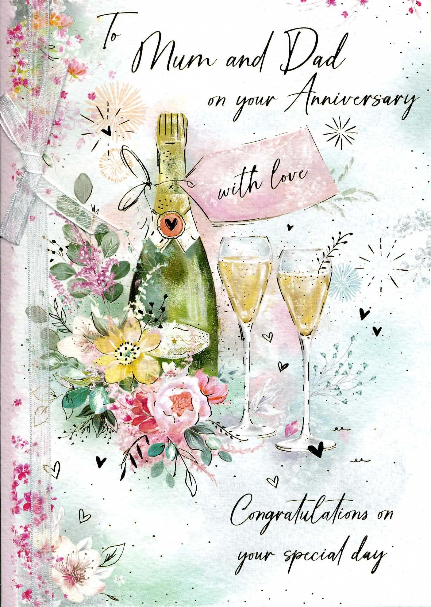 With Love Mum and Dad Anniversary Card