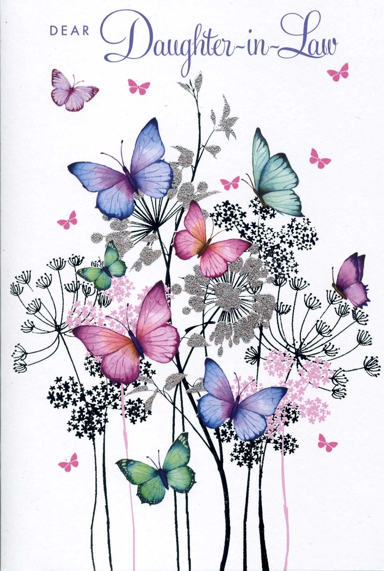 Butterflies Daughter-in-law Birthday Card