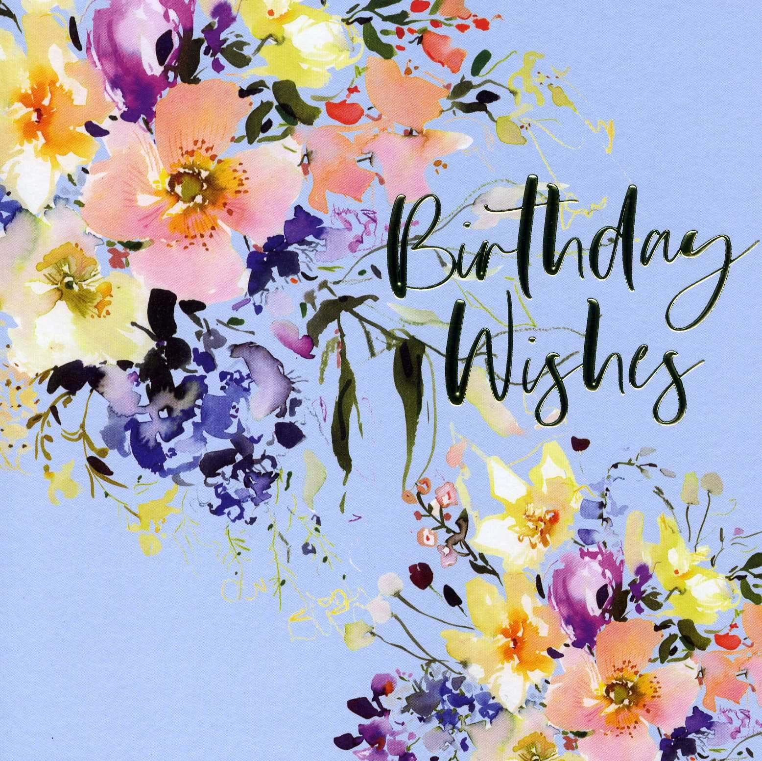 Floral Wishes Birthday Card
