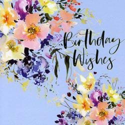 Floral Wishes Birthday Card