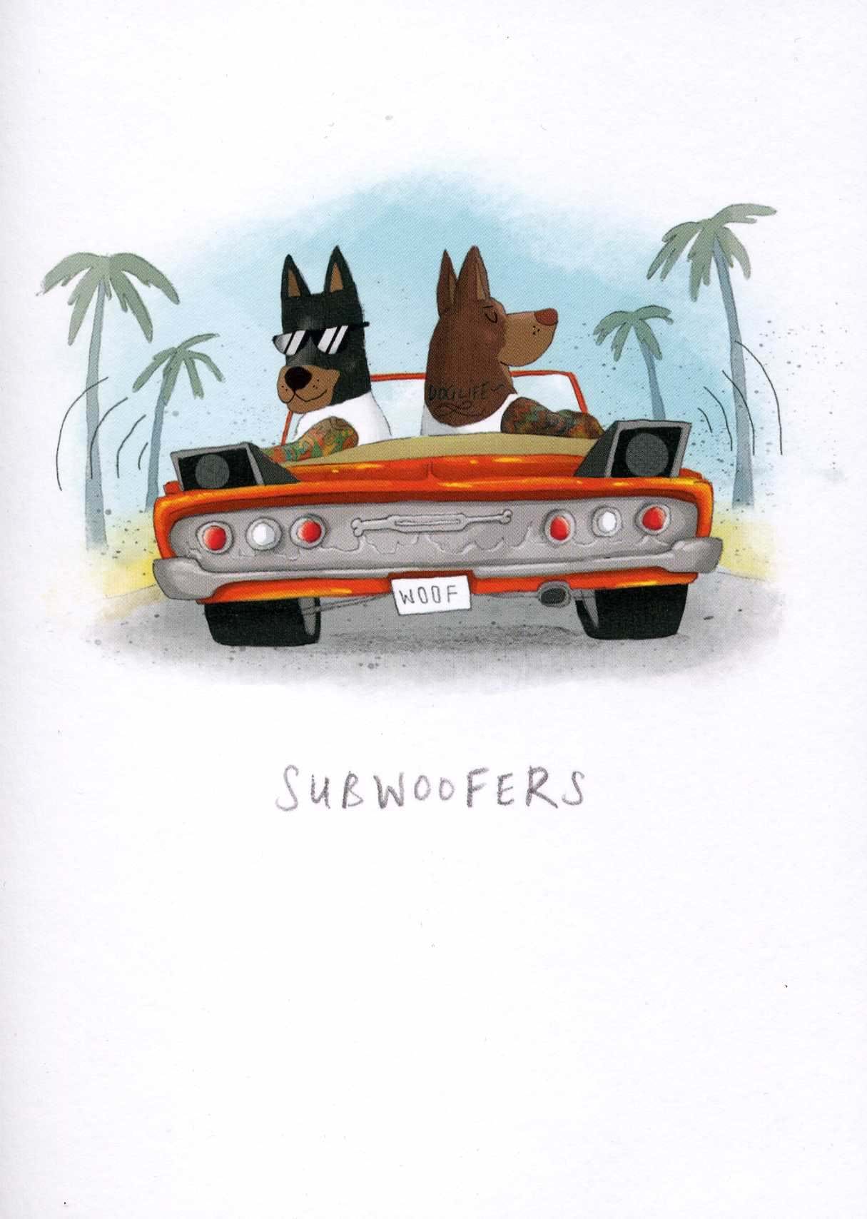 Subwoofers Birthday Card