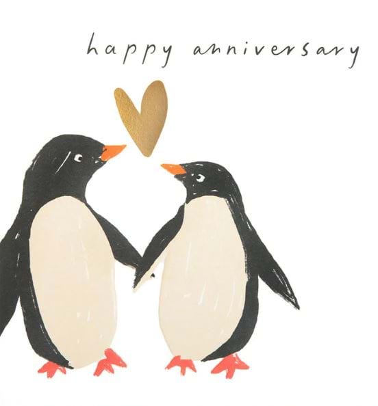Penguins Anniversary Card