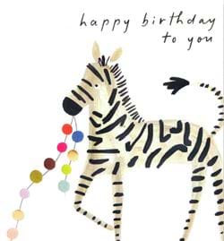 Zebra Birthday Card