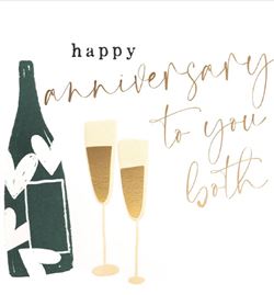 Champagne Both of You Anniversary Card