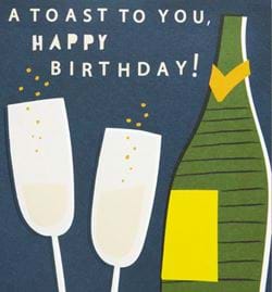 Champagne Birthday Card