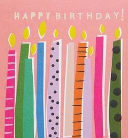 Pink Candles Birthday Card