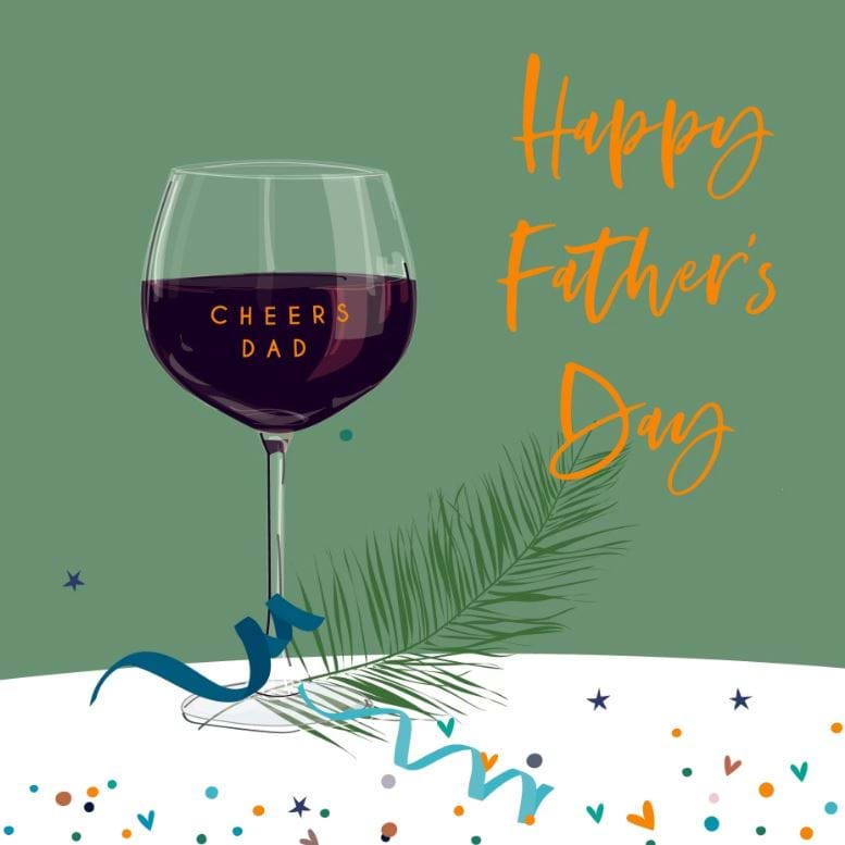 Red Wine Father's Day Card