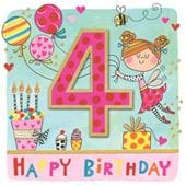 Party 4th Birthday Card