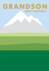 Mountain Grandson Birthday Card