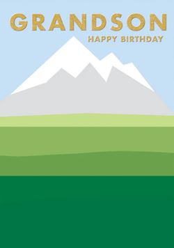 Mountain Grandson Birthday Card