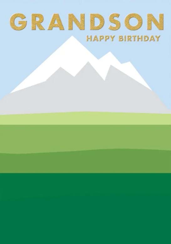 Mountain Grandson Birthday Card