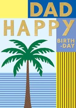 Palm Tree Dad Birthday Card