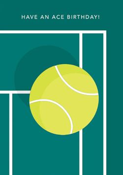 Tennis Birthday Card