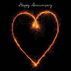 Sparkle Heart Anniversary Card
