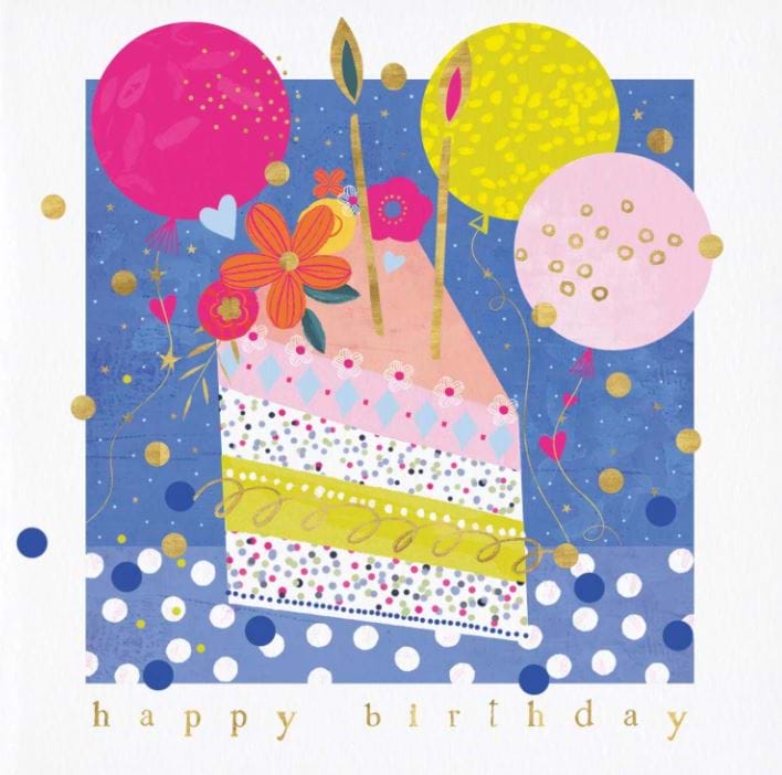 Patterned Cake Birthday Card