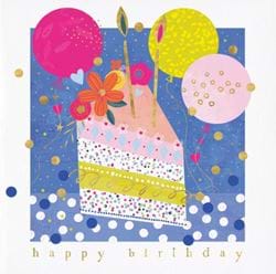 Patterned Cake Birthday Card