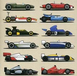 Race Car Greeting Card