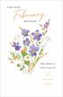 Violet Flowers February Birthday Card