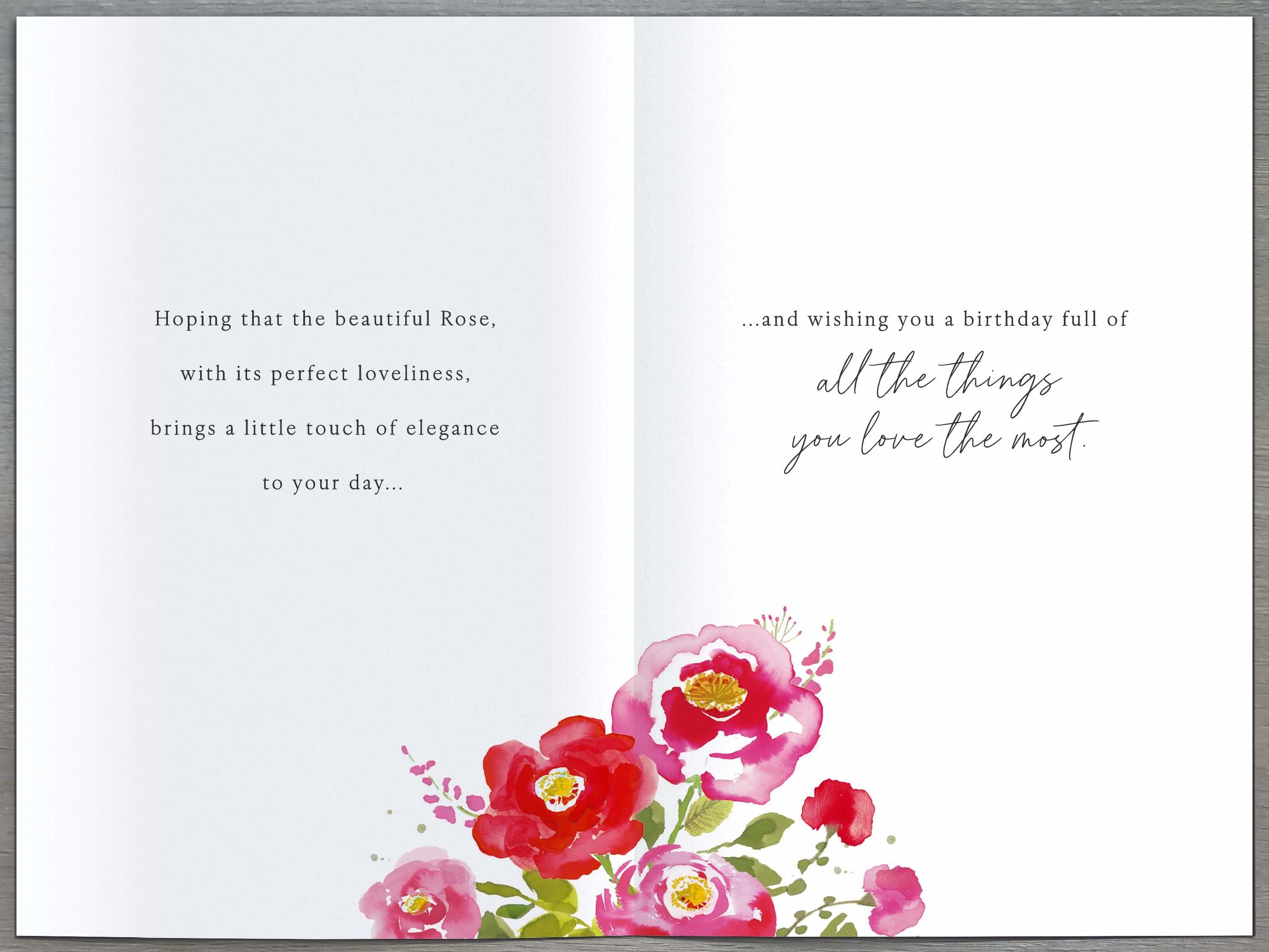Rose June Birthday Card