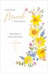 Daffodil March Birthday Card